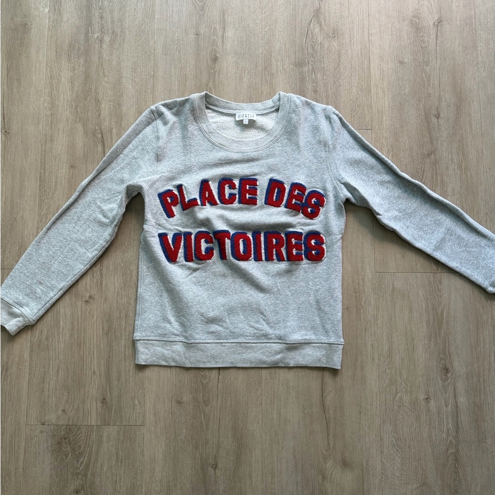 Sundry 'Place Des Victoires' Gray Crewneck Sweater